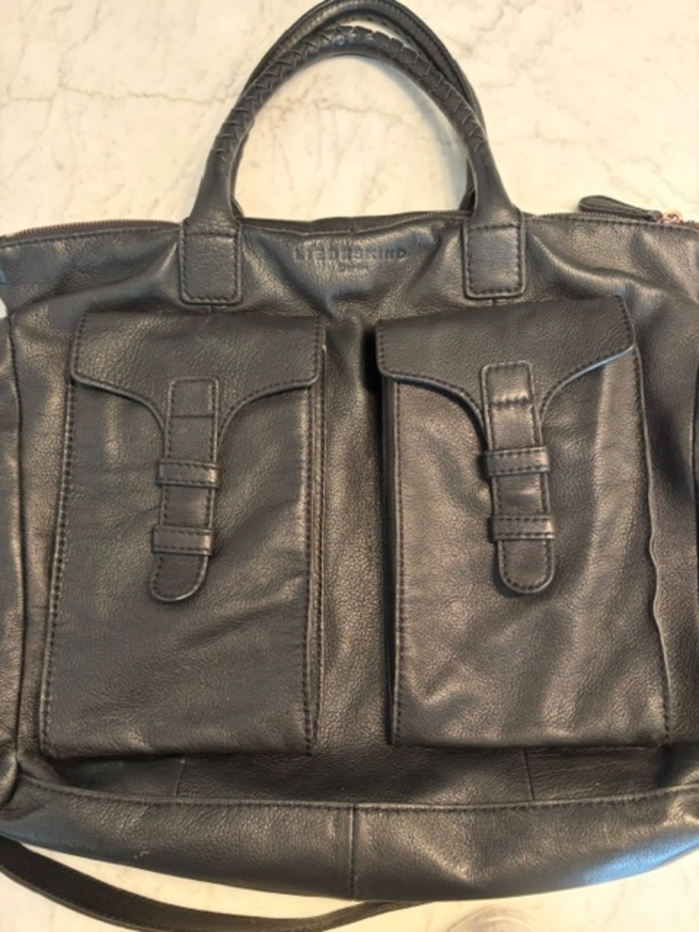 Liebeskind Berlin Black Leather Oversized Tote